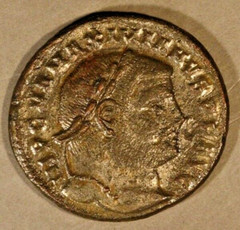 286-308 Rome Maximian Follis Ticinum Mint Silver Circ’d