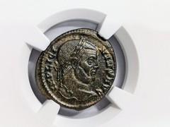 Licinius I Roman Empire AE3 Nummus NGC MS Ancient Victory Two Captives Slaves
