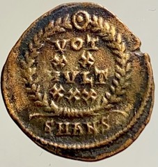 Nice Details Ancient Roman Coin 347-348 AD Constantius II Wreath Genuine