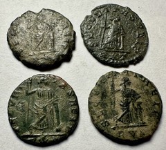 4 SECVRITAS REIP Issues, Rome Mints, 3 Constantius II & One Constans