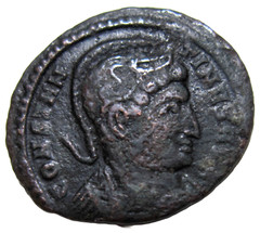 CONSTANTINE I, AE FOLLIS, 307-337 AD. ALTAR REVERSE. TRIER (TREVERI) MINT.