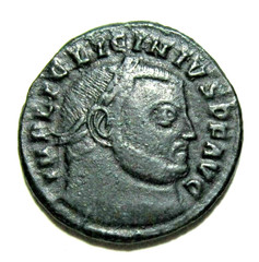 LICINIUS I, 308-324 AD. AE FOLLIS, SISCIA MINT, C. 313-315 AD. JUPITER REVERSE.