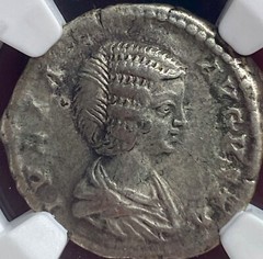 Empress Julia Domna Silver Denarius NGC Genuine Ancient Roman Coin 193AD-217AD