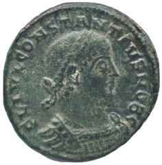 CONSTANTIUS II ROMAN FOLLIS COIN – XF CONDITION – AE 18mm 2.5 GRAMS