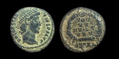 Ancient Roman Empire Coin CONSTANTIUS II Wreath VOT XX MVLT XXX
