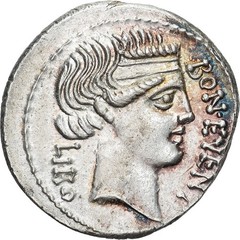 [#1068640] Scribonia, Denarius, 62 BC, Rome, Silver, MS(60-62), Crawford:416/1