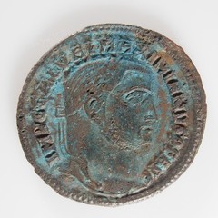 GALERIUS, BRONZE FOLLIS, ALEXANDRIA 305-311 AD. GENIUS REVERSE.