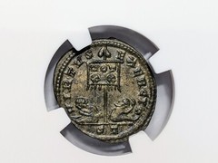 Licinius I Roman Empire AE3 Nummus NGC MS Ancient Victory Two Captives Slaves