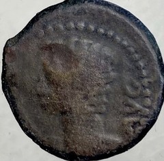 Emperor Augustus 14BC-10BC Ancient Roman coin Iulia Traducta 2000 Years Old