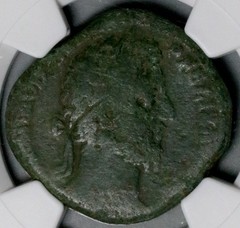 185 NGC Gen Commodus AE Sestertius Roman Empire Victory VO DE (26050602C)