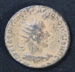 Ancient Roman Provincial Empire Bronze Coin VOLUSIAN Scarce Emperor Shrine Tyche