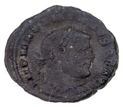 309-310 AD Roman Maximinus II Daia AE Follis RIC VI Siscia 200a