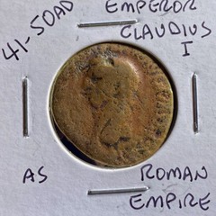 Roman Emperor Claudius I 41AD-50AD Genuine Ancient Coin Libertas Standing Rome