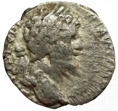 RARE AUTHENTIC SEPTIMUS SEVERUS ROMAN DENARIUS COIN – VF CONDITION – AE 15mm 3GR