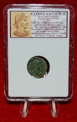 Ancient Roman Empire Coin CONSTANTIUS II Two Roman Soldiers “Glory of The Army”