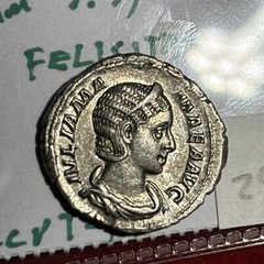 Julia Mamaea 225-235 A.D. Denarius Felicitas High Grade