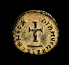 Honorius, 393AD Christian Cross. Ae (11 mm), Alexandria. Rare This Nice