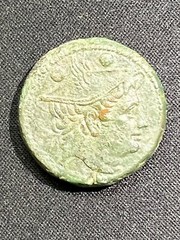 Roman Republic Anonymous AE Sextans 217-215 BC