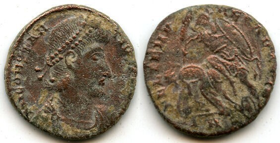 Nice bronze AE3 of Constantius II as Augustus (337-361 AD), Roman Empire