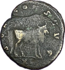 Ancient Roman Gallienus Zoo Series Bull Coin Antoninianus AD 253-268 Rare