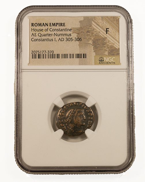 Constantius Chlorus Roman AE3 Coin (AD 293-306) – NGC Graded Fine!