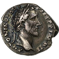 [#1279745] Antoninus Pius, Denarius, 155-156, Rome, Silver, AU, RIC:249