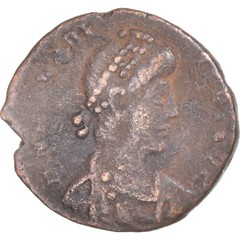 [#1069108] Coin, Follis, 4th century AD, VF, Bro, nze