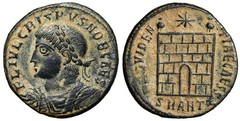 Crispus as Caesar “Left Portrait & Campgate” Antioch Extremely Fine
