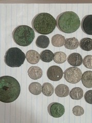 Roman Empire Ancient Coins Collection Assorted Historical Artifacts