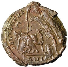 Constantius Gallus Centenionalis “Spearing Horseman” Antioch Extremely Fine