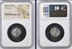 Emperor Hadrian 117-138AD Silver NGC Certified Ancient Roman Coin Denarius