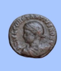 Constantius II caesar 351-354 AE18mm 2,7g Antioch Camp Cate – FREE SHIPPING