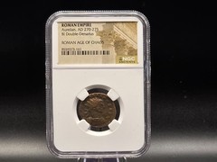 Aurelian Roman Empire BI Double-Denarius NGC Certified Age of Chaos Choice VF