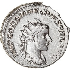 [#909444] Coin, Gordian III, Antoninianus, 244, Rome, AU, Billon, RIC:145
