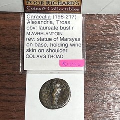 Caracalla (198-217) Rare 25mm Bronze Alexandria, Troas. Statue Of Marsyas. R1392