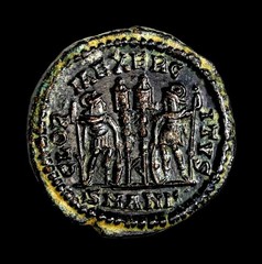 NEAR MS / AU Constantine I AD 334-335. Antioch Follis Æ 16mm Gloria Roman Coin