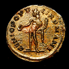 BI Follis Maximianus I Rv GENIO POPVLI ROMANI 10.44 gr 26-8mm London AD 303-305