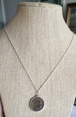 First Christian Roman Emperor Constantine the Great Coin Solid Silver Necklace
