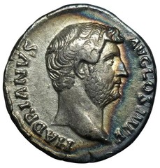 HADRIAN AR Denarius ROME 134-138 AD – PROVIDENTIA AVG Superb HIGH GRADE Toned