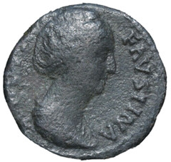 FAUSTINA I DUPONDIUS ROMAN COIN – VF CONDITION – AE 26mm 14 GRAMS