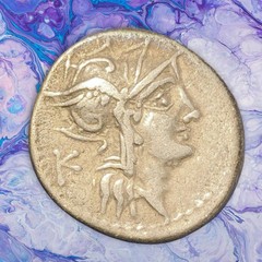 ⚠️ Rome Denarius D. JANIUS SILANUS 90-89 BC, Syd 646, Extra Fine! Rare! ⚠️