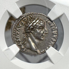 NGC CH XF ROMAN EMPIRE TIBERIUS “3rd of 12 CAESARS” DENARIUS “JESUS PENNY”