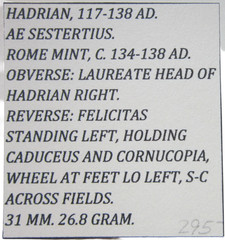 BRONZE SESTERTIUS. HADRIAN. 117-138 AD. ROME MINT. FELICITAS REVERSE