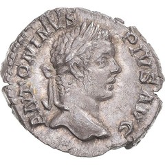[#1069043] Coin, Caracalla, Denarius, 207, Rome, AU, Silver, RIC:85