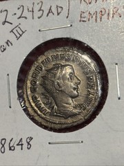 Gordian III Silver Antoninianus Rome Mint Ancient Roman Coin 238-244 AD Apollo