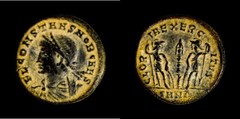 SCARCE Gloria Constans, as Caesar, 333-337. Follis Soldiers Single Banner Coin