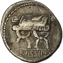 [#900164] Coin, Furia, Denarius, Rome, VF(30-35), Silver, Crawford:356/1a