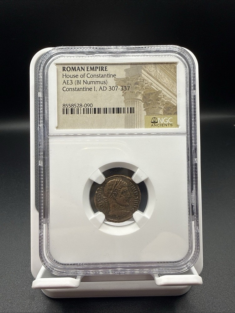 307-337 AD NGC ANCIENTS – ROMAN EMPIRE – BI Nummus Constantine – GREAT CONDITION