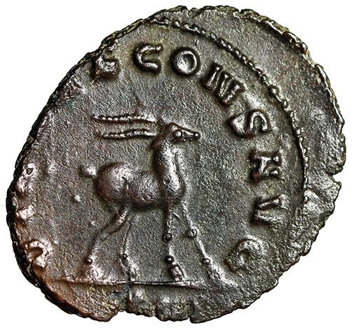 Gallienus Antoninianus “Antelope Walking Right” About Extremely Fine