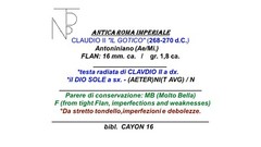 Impero Romano (Claudio II-“il Gotico”) Antoninianvs
